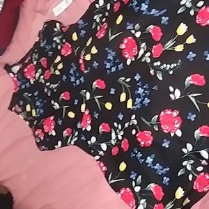 Black floral dress